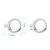 Tarnish Resistant 316 Surgical Stainless Steel Leverback Earring Findings A-STAS-I045-02-3
