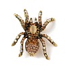 Holloween Spider Alloy Rhinestone Brooches JEWB-S023-02B-1