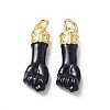 Eco-Friendly Rack Plating Brass Enamel Pendants KK-F845-36G-02-2