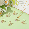 6Pcs Brass Micro Pave Clear Cubic Zirconia Pendants KK-BBC0018-93-3