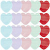 100Pcs 5 Colors Heart Jewelry Zip Top Bag FIND-SP0003-87-6
