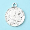 Tibetan Style Alloy Coin Pendants LS-TIBEP-GC001-AS-RS-1