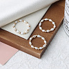 Natural Freshwater Pearl Rice Beaded Stretch Rings FS-WG04E98-01-1