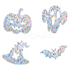 16Sheets 4 Style Waterproof PVC Colored Laser Stained Window Film Adhesive Stickers DIY-WH0256-059-3