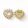 Rack Plating Brass Micro Pave Cubic Zirconia Beads KK-C007-12G-07-2