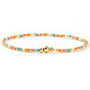 Bohemian Style Brass & Glass Seed Bead Stretch Bracelets for Women AC5136-3-1