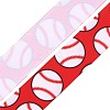 Baseball Pattern Heat Transfer Polyester Ribbons OCOR-WH0066-65C-1