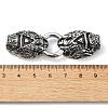 Tibetan Style 304 Stainless Steel Spring Gate Rings FIND-Z046-06AS-07-4