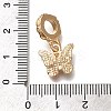 Rack Plating Alloy Rhinestone European Dangle Charms PALLOY-P307-09G-3
