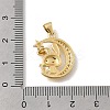Brass Micro Pave Clear Cubic Zirconia Pendants KK-D431-055G-3