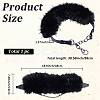 Faux Fur PU Leather Chain Belts AJEW-WH20072-55A-02-2