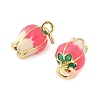 Brass Enamel Charms KK-C110-17A-01G-2