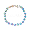 Ion Plating(IP) 304 Stainless Steel Ball Chain Bracelets BJEW-G628-09M-1