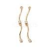 Brass Micro Pave Clear Cubic Zirconia Pendants KK-Z112-30G-1
