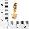 Star 304 Stainless Steel Rhinestone Pendants Decoration STAS-R159-57G-05-3
