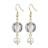 Acrylic Faceted Round Dangle Earrings EJEW-JE05833-1
