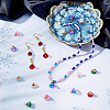 108Pcs 6 Styles Imitation Jade & Transparent Spray Painted Glass Charms GLAA-CA0001-39-5