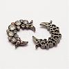 Brass Micro Pave Grade AAA Cubic Zirconia Links ZIRC-G090-94B-NR-1