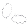 Non-Tarnish 304 Stainless Steel Wave Finger Rings RJEW-G298-01P-1