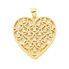 Brass Micro Pave Cubic Zirconia Pendants KK-D325-31G-1