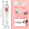 PU Leather & Cotton Name Marker Keychain AJEW-WH0514-011-2