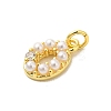 Real 18K Gold Plated Rack Plating Brass Micro Pave Cubic Zirconia Pendants KK-S396-02C-2