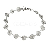 304 Stainless Steel Link Chain Bracelets for Women BJEW-Z143-26P-4