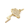 Brass Micro Pave Cubic Zirconia Pendants KK-D105-04G-2