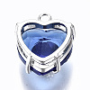 Transparent Faceted Glass Pendants GLAA-S193-034A-P-3