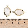Natural Quartz Crystal Faceted Leaf Pendants G-I375-04G-10-3