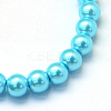 Baking Paint Pearlized Glass Pearl Round Bead Strands X-HY-Q003-12mm-48-2