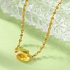 304 Stainless Steel Glass Beads Link Chain Bracelets BJEW-A036-14G-02-4