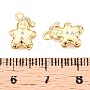 Christmas Theme Brass Micro Pave Clear Cubic Zirconia Charms LS-KK-T073-08G-3