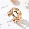 Brass Clear Cubic Zirconia Cuff Earrings EJEW-Q025-03B-G-1