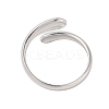 Non-Tarnish 304 Stainless Steel Open Cuff Ring for Women STAS-S125-12P-3