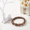 Natural Coconut Wood Beads Stretch Bracelets BJEW-JB06643-2
