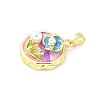Brass Enamel Pendants KK-Z101-09G-A01-2