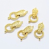 Brass Fold Over Magnetic Clasps LS-KK-K220-12G-2