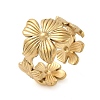 304 Stainless Steel Open Cuff Rings for Women RJEW-U060-01F-G-2