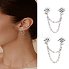1 Pair Zinc Alloy with Crystal Rhinestone Stud Earrings for Women EJEW-LP0004-69P-1