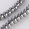Rondelle Electroplate Non-magnetic Synthetic Hematite Beads Strands G-L436-01B-1