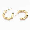 Brass Half Hoop Earrings X-KK-R117-022-NF-2