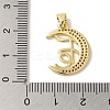 Rack Plating Brass Micro Pave Clear Cubic Zirconia Pendants KK-P267-11F-G-3