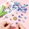 40Pcs 20 Styles Blue Series Resin European Beads RPDL-FS0001-02-8