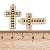 304 Stainless Steel Micro Pave Cubic Zirconia Pendants STAS-A132-04F-G-3