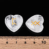 25Pcs Natural Quartz Crystal Heart Rune Stones with Elder Futhark Alphabet Engraved G-T144-02C-4