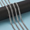 Men's Jewelry Making 304 Stainless Steel Double Link Curb Chains CHS-A003C-1.2mm-5