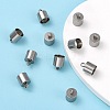 Tarnish Resistant Smooth Surface 201 Stainless Steel Cord Ends LS-X-STAS-R063-97-5
