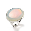 Opalite Round Adjustable Rings RJEW-K371-09S-28-2