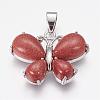 Natural & Synthetic Mixed Stone Pendants G-G651-B-3